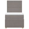 vidaXL Boxspring met matras stof taupe 90x200 cm