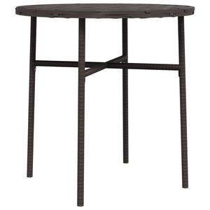 vidaXL Salontafel 45 cm poly rattan bruin