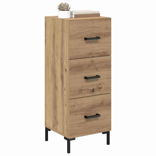 vidaXL Dressoir met lade Artisan Eiken 34,5 x 34 x 90 cm Bewerkt hout