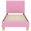 vidaXL Peuterbedframe met hoofdbord Roze 70 x 140 cm Stof
