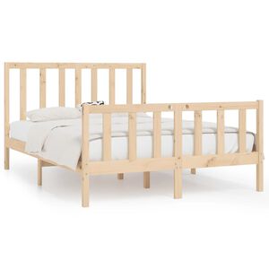 vidaXL Bedframe massief hout 140x190 cm