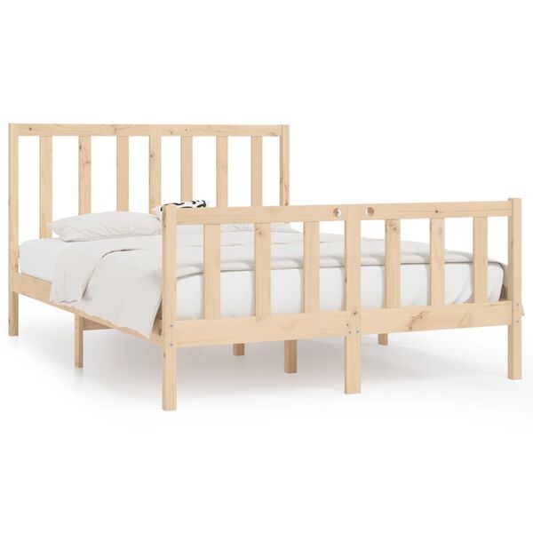 vidaXL Bedframe massief hout 140x190 cm