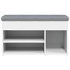 vidaXL Schoenenbank Wit 82x32x45,5 cm Bewerkt Hout
