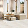 vidaXL Tuin Sofa Set 13 pcs Beige poly rattan