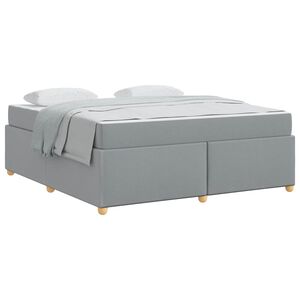vidaXL Bedframe met matras Lichtgrijs 180 x 200 cm Stof