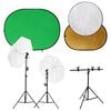 vidaXL Fotostudioset met lichtset, achtergrondscherm en reflector