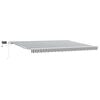vidaXL Luifel handmatig uittrekbaar en LED 450x300 cm antraciet en wit