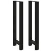 vidaXL Bartafelpoten 2 st 40x(110-111) cm staal zwart