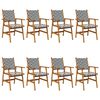 vidaXL Tuinstoelen 8 stuks massief acaciahout