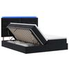 vidaXL LED Opslagbed met Matras Zwart 200 x 200 cm Fluweel
