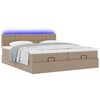 vidaXL Ottoman bed met matrassen en LED's 160x200cm kunstleer
