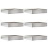 vidaXL Tuinrand 6 pcs Zilver 60 x 60 x 13 cm Roestvrij staal