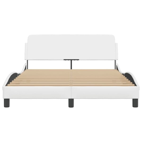 vidaXL Bedframe "Dover" kunstleer wit 120x200 cm