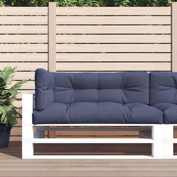 vidaXL Palletkussens 3 st stof marineblauw