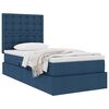 vidaXL Opslag bed met matras met matras Blauw 100 x 200 cm Polyester