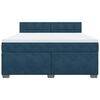 vidaXL Boxspring met matras fluweel blauw 180x200 cm