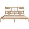 vidaXL Bed met boekenkast zonder matras massief grenenhout 180x200 cm