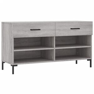vidaXL Schoenenbank 102x35x55 cm bewerkt hout grijs sonoma eikenkleur