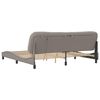 vidaXL Bedframe met LED zonder matras "Hvar" 200x200 cm stof taupe