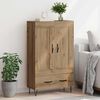 vidaXL Highboard Artisan Eiken 69,5 x 31 x 115 cm Bewerkt hout