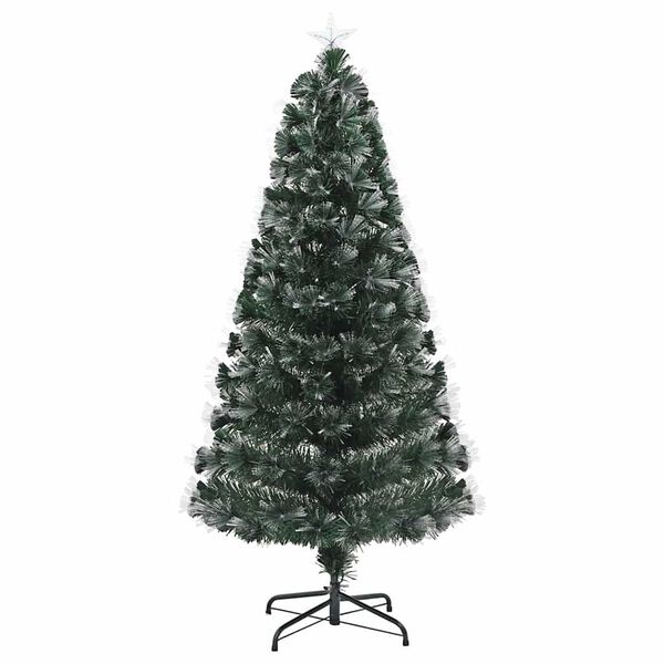 vidaXL Kunstkerstboom met decoratieve touwlichten Groen 180 cm PVC