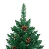 vidaXL Slanke Kerstboom Groen 180 cm PVC en massief dennenhout