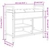 vidaXL Schoenenbank 65,5x32x57,5 cm bewerkt hout grijs sonoma