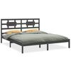 vidaXL Bedframe massief hout grijs 160x200 cm