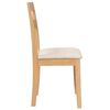 vidaXL Eetkamerstoelen met kussens 2 st massief hout naturel rubber