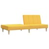 vidaXL Slaapbank 2-zits stof geel