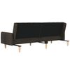 vidaXL Slaapbank 2-zits stof donkerbruin