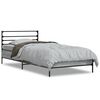 vidaXL Bedframe bewerkt hout en metaal grijs sonoma eiken 75x190 cm