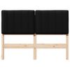 vidaXL Gestoffeerd hoofdbord Bruin en zwart 120 cm Massief grenenhout