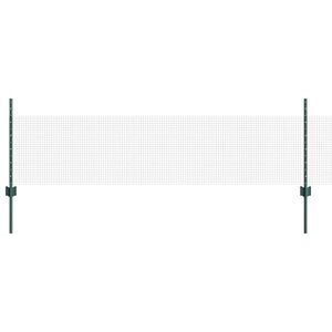 vidaXL gelast draadhek met palen 100 x 0,5 m PVC-Coated Staal Groen