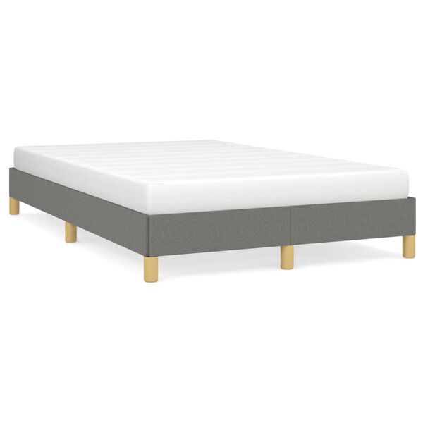 vidaXL Bedframe zonder matras 120x200 cm stof donkergrijs