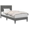 vidaXL Bedframe met hoofdeinde Donkergrijs 90 x 190 cm Fluweel