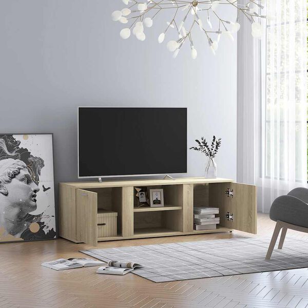 vidaXL Tv-meubel 120x34x37 cm bewerkt hout sonoma eikenkleurig