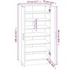vidaXL Schoenenkast 55x35x108 cm bewerkt hout hoogglans wit