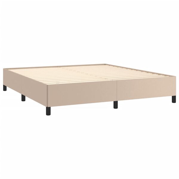 vidaXL Bedframe kunstleer cappuccinokleurig 180x200 cm