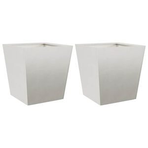 vidaXL Plantenbakken 2 st 40x40x40 cm roestvrij staal