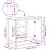 vidaXL Badkamerkast Artisan Eiken 80 x 33 x 60 cm Bewerkt hout