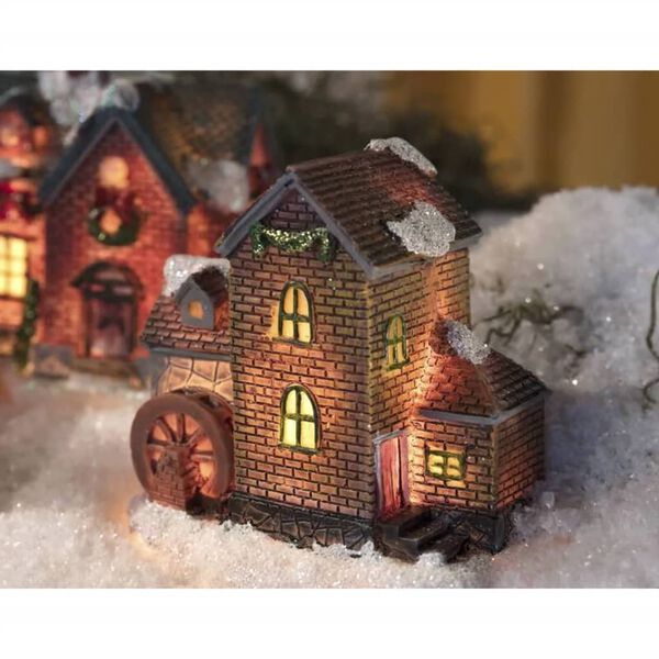 Ambiance 9-delig Kerstdorpset met figuren en verlichting