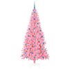 vidaXL Kerstboom met 300 LED met standaard Roze 210 cm PVC