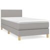 vidaXL Boxspring met matras stof lichtgrijs 80x200 cm