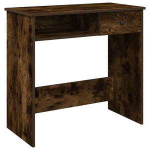 vidaXL Bureau 80x40x75 cm bewerkt hout gerookt eikenkleurig