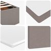 vidaXL Bed poef met matras en LED's 140x200 cm stof taupe