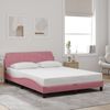 vidaXL Bedframe met hoofdeinde "Dover" 120x200 cm fluweel roze