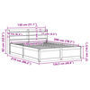 vidaXL Bedframe met hoofdbord massief grenenhout wit 120x200 cm