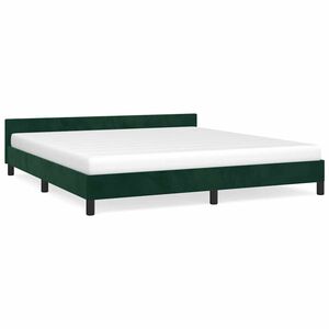 vidaXL Bedframe zonder matras 160x200 cm fluweel donkergroen