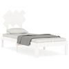 vidaXL Bedframe met hoofdbord massief hout wit